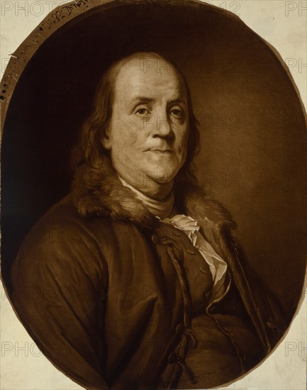 Portrait of Benjamin Franklin , Early 1780s.