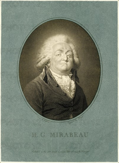 Portrait of Honoré Gabriel Riqueti, comte de Mirabeau (1749-1791), 1793.