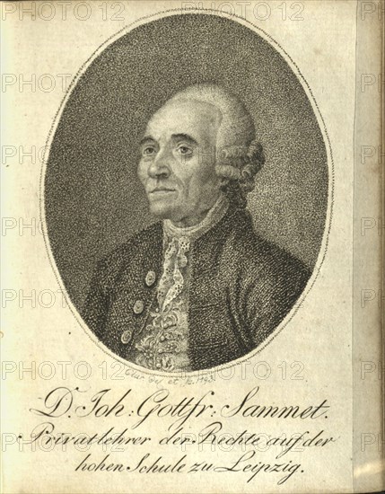 Portrait of Johann Gottfried Sammet (1719-1796) , 1794.