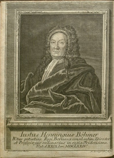 Portrait of Justus Henning Böhmer (1674-1749) , 1754.