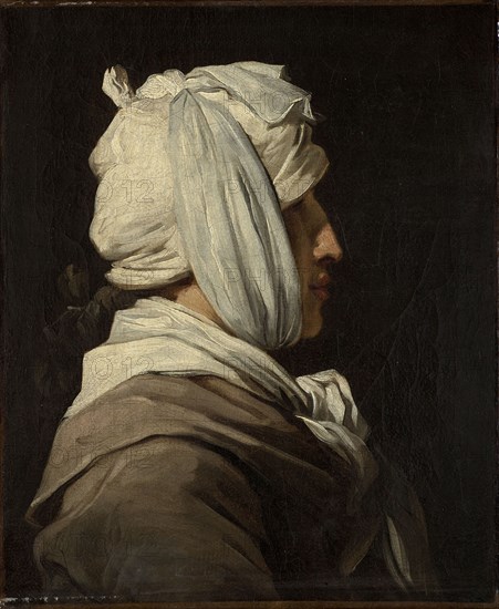 Portrait of Lemonnier with bandaged head, 1775.