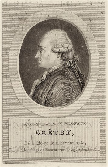 Portrait of the composer André Ernest Modeste Grétry (1741-1813), .