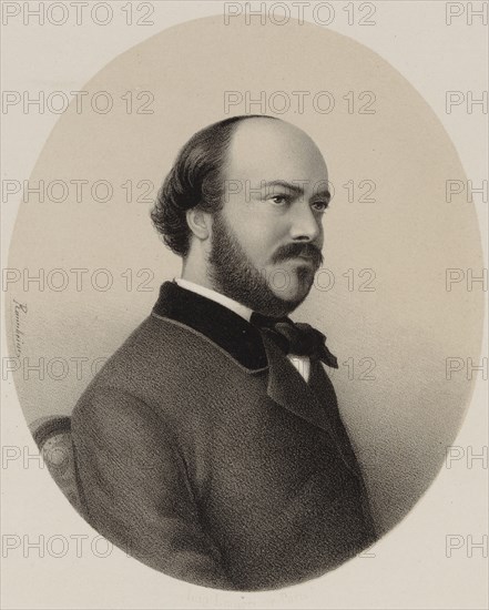 Portrait of the harpist and composer Félix Godefroid (1818-1897), 1855.