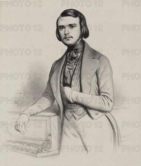 Portrait of the pianist and composer Alexandre Edouard Goria (1823-1860), 1845.