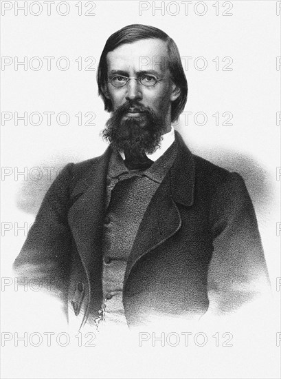 Portrait of the poet Apollon Maykov (1821-1897), 1860s.