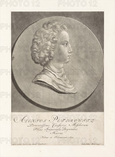 Portrait of Tsarevich Alexei Petrovich of Russia (1690-1718), 1713.