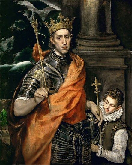 Saint Louis IX of France with a Page, End of 16th cen..