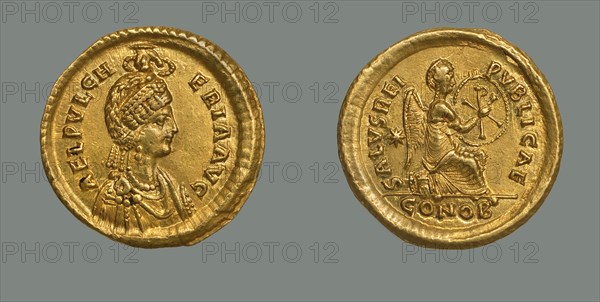 Solidus of Empress Aelia Pulcheria (399-453), 414-453.