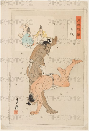 Sumo Wrestlers in Action, 1899.