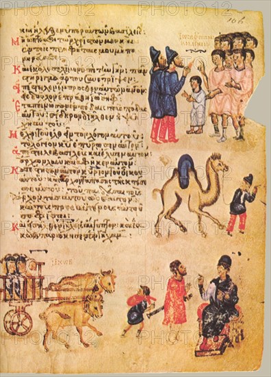 The Chludov Psalter. Psalm 104, ca 850.