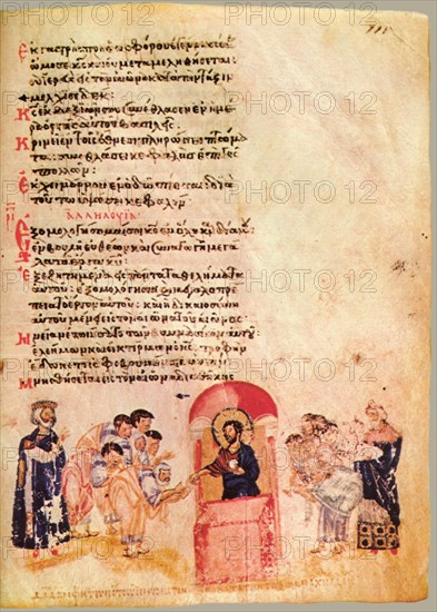 The Chludov Psalter. Psalm 109, ca 850.