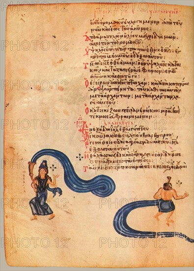 The Chludov Psalter. Psalm 113, ca 850.