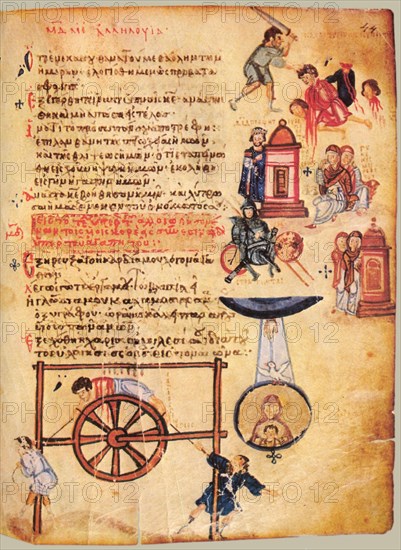 The Chludov Psalter. Psalm 43, ca 850.