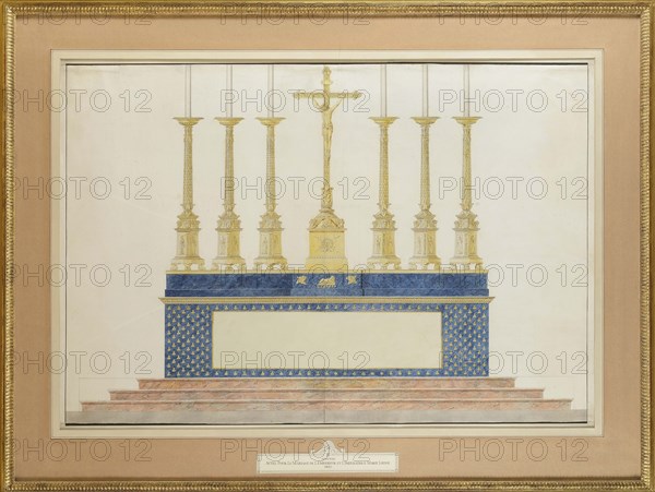 The high altar for the marriage of Napoleon I and Marie-Louise of Austria, ca 1805-1809.