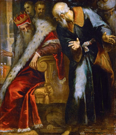 The Prophet Nathan rebukes King David, Early 17th cen..