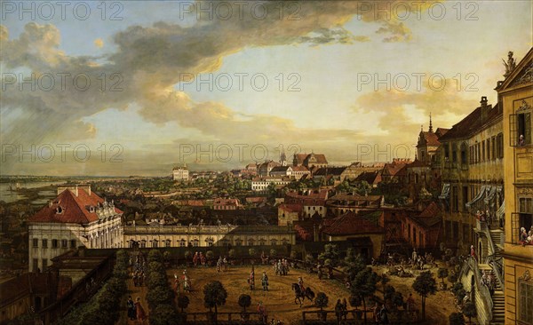 View of Warsaw from the terrace of the Royal Castle, 1773.