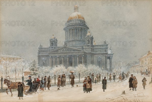 Winter Landscape with the Saint Isaac's Cathedral, 1869.