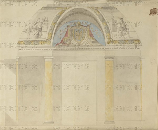 Study for the decoration of the throne at the Palais des Tuileries, 1806.