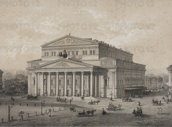 The Bolshoi Theatre in Moscow, 1859.
