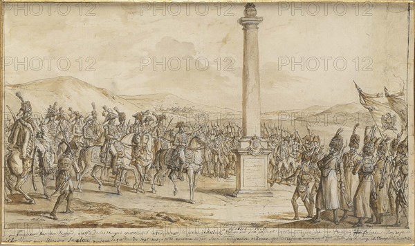Napoleon before the Rossbach column, 1806.
