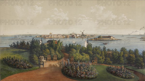 Panoramic View of Sveaborg and Helsingfors (Sheet 3), 1855.