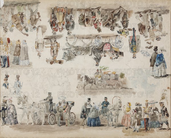 Genre scenes in St. Petersburg, 1857.