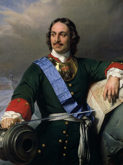 Portrait of Emperor Peter I the Great (1672-1725), 1838.