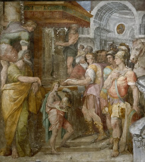 The recovery of the lost territories for the pope by Emperor Otto I, ca 1563.