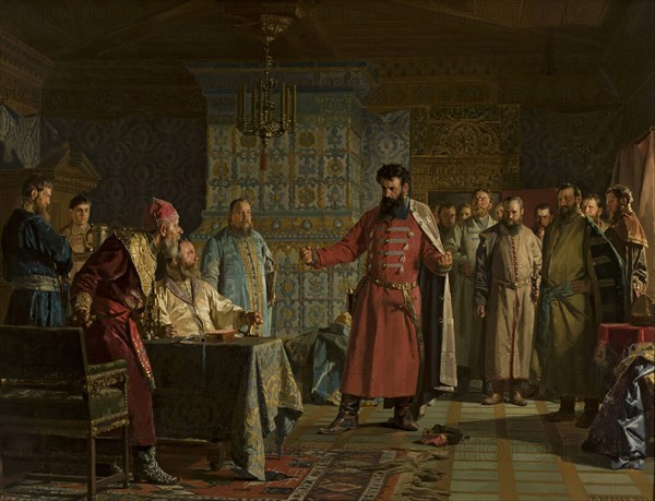 Zakhary Lyapunov's quarrel with the Tsar Vasili Shuisky at Kremlin, 1886.