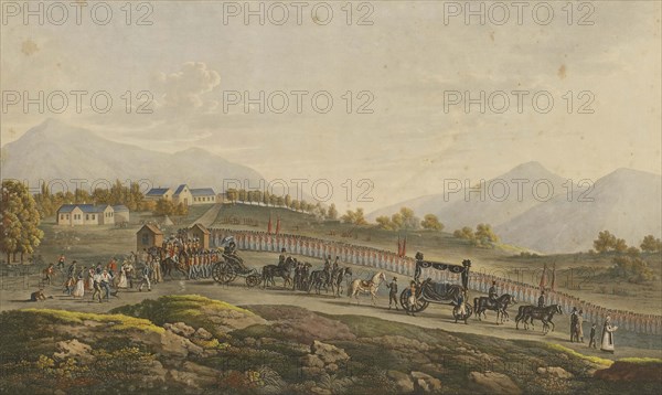 Napoleon's Funeral procession. Saint Helena, 8th May 1821, 1821.