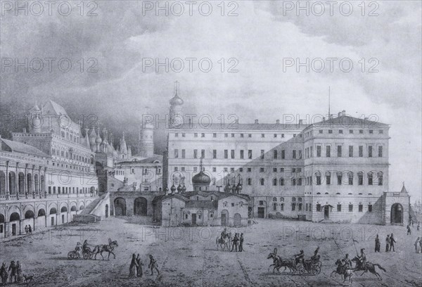The old Tsar's palace in the Moscow Kremlin, 1825.