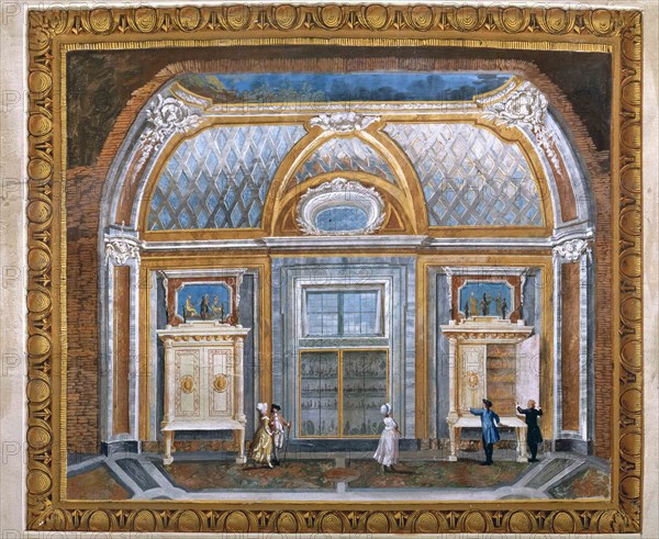 The Medals Room of the Museo Profano in Vatican, c. 1780.