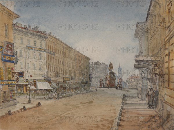 Voznesensky Prospekt in Saint Petersburg, 1859.