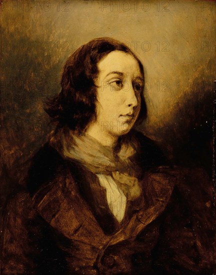 George Sand dressed as a man, 1834.