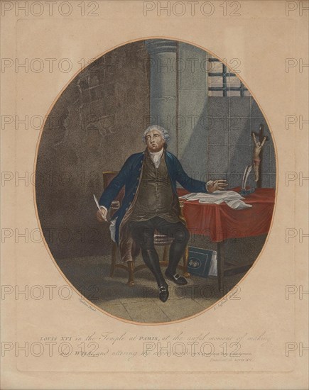 Louis XVI in the Temple, ca 1797.