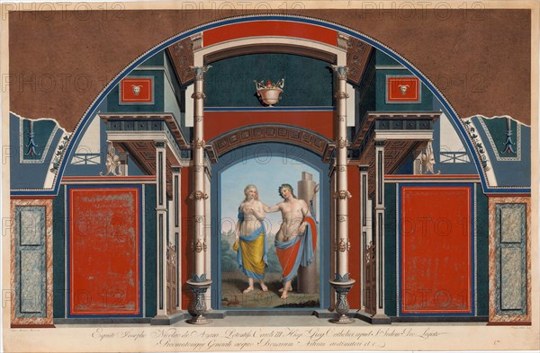 Sheet from a series on the wall decorations of the Villa Negroni in Rome. Plate VII: Bacchus and Ari