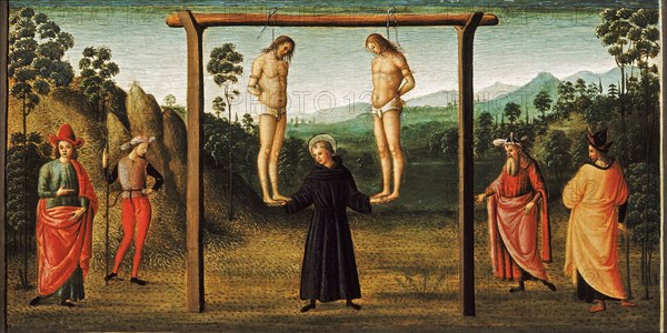 Il Miracolo degli impiccati (Predella of the Altarpiece of Saint Nicholas of Tolentino), 1500.