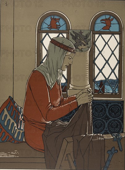 Illustration The Nibelungs, 1898-1901.