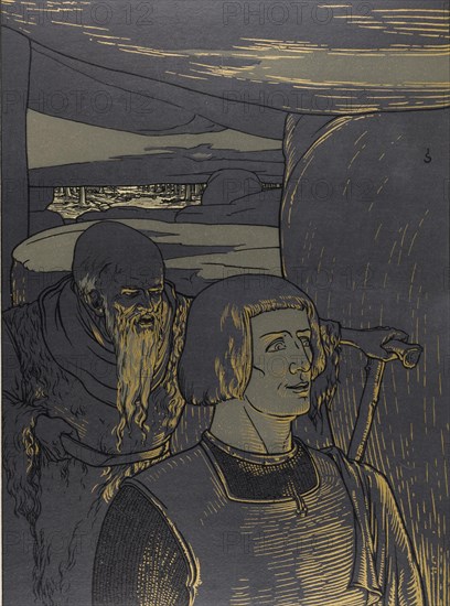 Illustration The Nibelungs, 1898-1901.