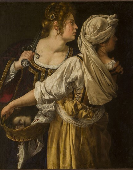 Judith and her maid Abra, ca 1613.