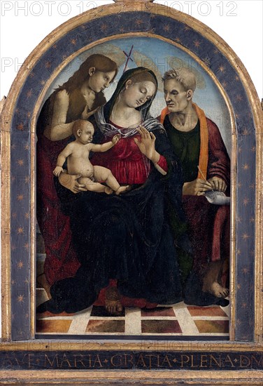 The Virgin and Child with Saints John the Baptist and John the Evangelist, c. 1490.