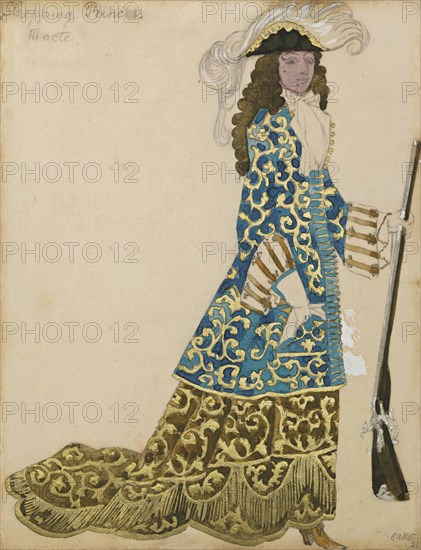 Costume design for the ballet Sleeping Beauty by P. Tchaikovsky, 1921.