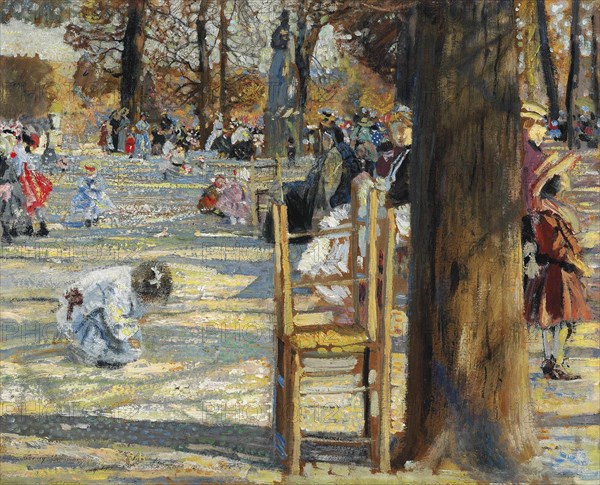 Luxembourg Gardens in spring, 1910.