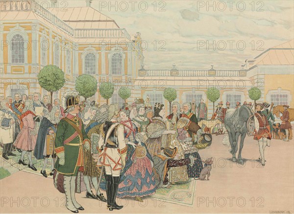 Empress Anna and her Court , 1907.