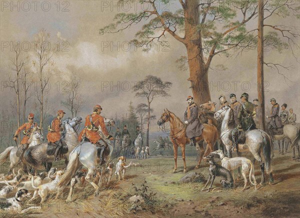 The hunting party of Emperor Alexander II.