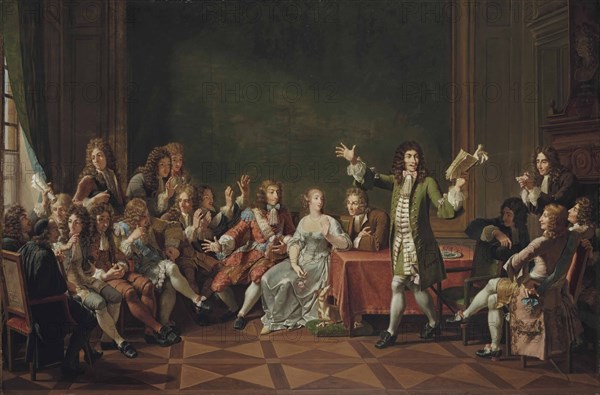 Molière reading from his comedy Tartuffe at the home of Ninon de L'Enclos, 1802.