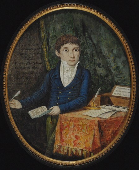 Portrait of the composer Gaetano Donizetti (1797-1848) as a youth, 1810s.