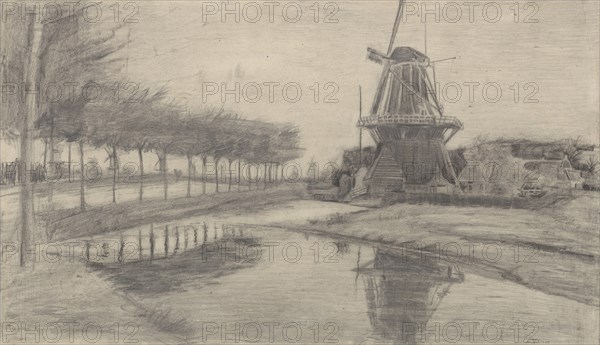 Windmill De Oranjeboom, Dordrecht, 1881.