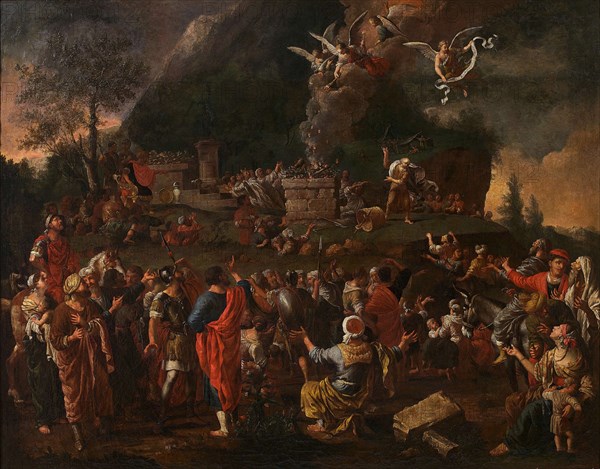 Elijah's sacrifice on Mount Carmel.