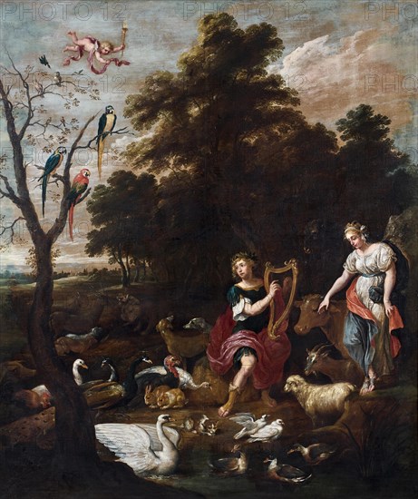 Orpheus among the animals, 1660s.